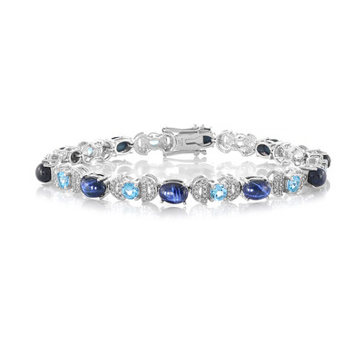 Bracciale in argento con Zaffiro Stellato Blu