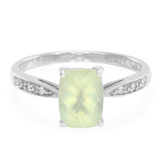 Anello in argento con Prehnite