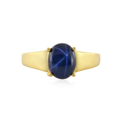 Anello in argento con Zaffiro Stellato Blu
