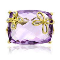 Anello in oro con Ametista Rose de France