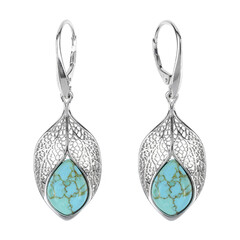Orecchini in argento con Turchese