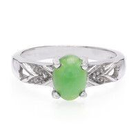 Anello in argento con Crisoprasio Imperiale