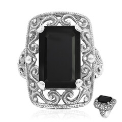Anello in argento con Spinello Nero
