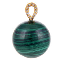 Ciondolo in argento con Malachite