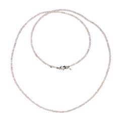 Collana in argento con Quarzo Rosa