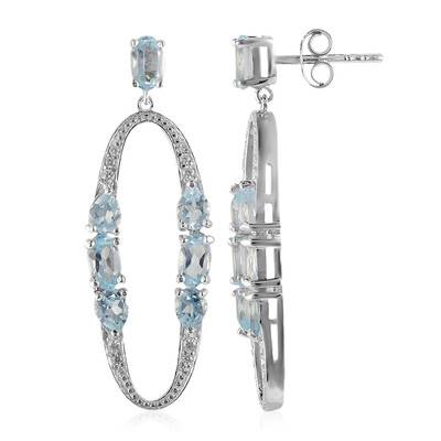 Orecchini in argento con Topazio Blu Cielo