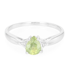 Anello in argento con Zaffiro Verde