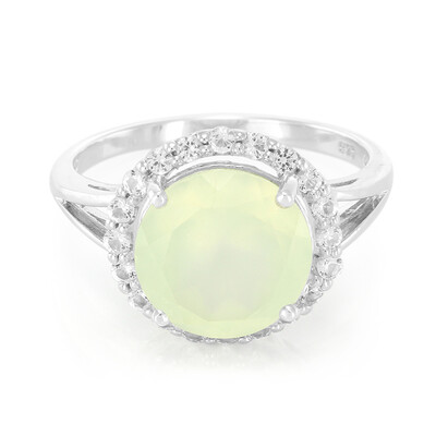 Anello in argento con Prehnite