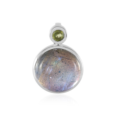 Ciondolo in argento con Labradorite Verde Maniry (KM by Juwelo)