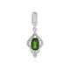 Ciondolo in argento con Diopside Russo