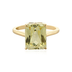 Anello in oro con Kunzite Canarino