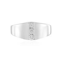 Anello in argento con Zaffiro Bianco