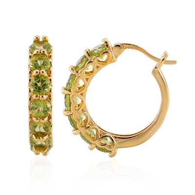 Orecchini in argento con Peridoto della Birmania