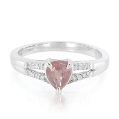 Anello in oro con Zaffiro Padparadscha (non riscaldato)