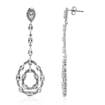 Orecchini in argento con Topazio Bianco