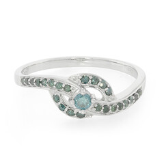 Anello placcato in platino con Diamante Fancy