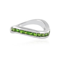 Anello in argento con Diopside Russo