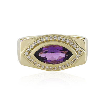 Anello in oro con Ametista Uruguay (de Melo)