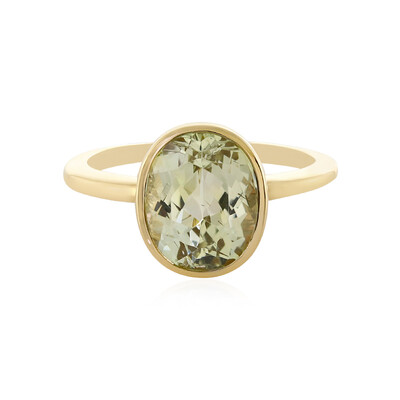 Anello in oro con Kunzite Canarino