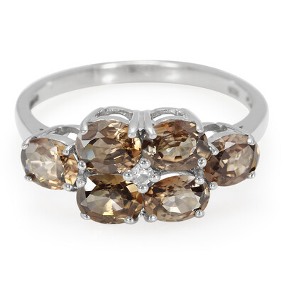 Anello in argento con Zircone Cannella