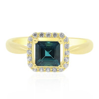 Anello in oro con Indicolite Brasiliana