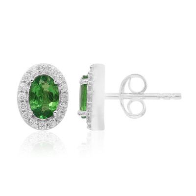 Orecchini in argento con Tsavorite
