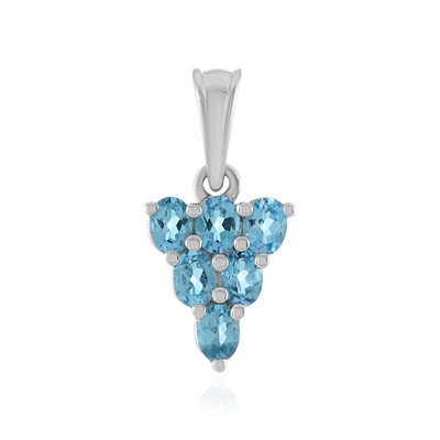 Ciondolo in argento con Topazio Blu Svizzero
