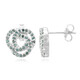 Orecchini placcati in platino con Diamante Fancy