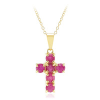 Collana in argento con Rubino della Birmania