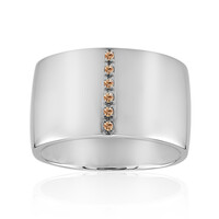 Anello in argento con Diamante Rose de France SI1 di Argyle