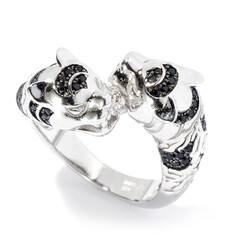Anello in argento con Spinello Nero