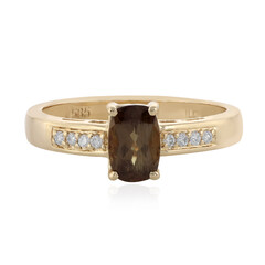 Anello in oro con Granato Cangiante Tanzania (AMAYANI)