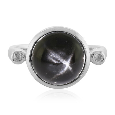 Anello in argento con Diopside Stellato d'India