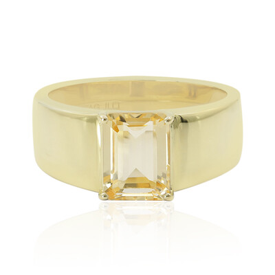 Anello placcato in oro con Citrino