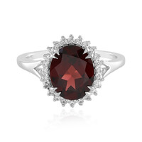 Anello in argento con Granato Mozambico