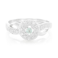 Anello placcato in platino con Tormalina Paraíba