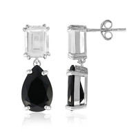 Orecchini in argento con Spinello Nero