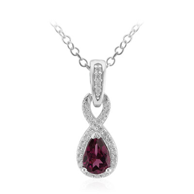 Collana in argento con Rodolite