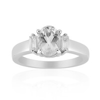 Anello in argento con Topazio Bianco