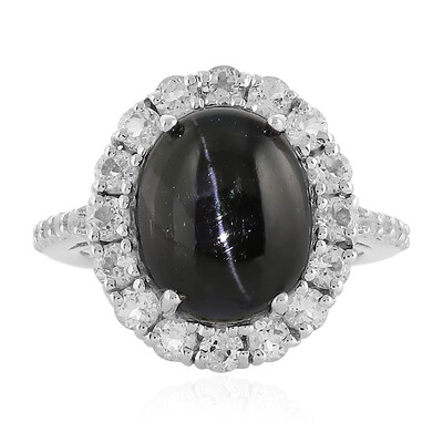 Anello in argento con Diopside Stellato d'India