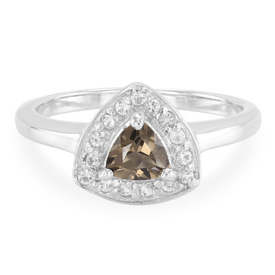 Anello in argento con Quarzo Fumè