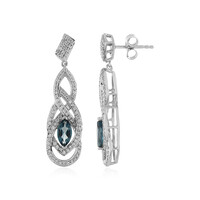 Orecchini in argento con Topazio Blu Londra