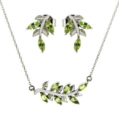 Parure in argento con Peridoto