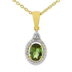 Collana in argento con Tormalina Verde