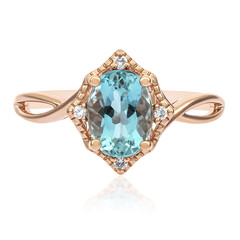 Anello in oro con Acquamarina Brasiliana AAA (CIRARI)