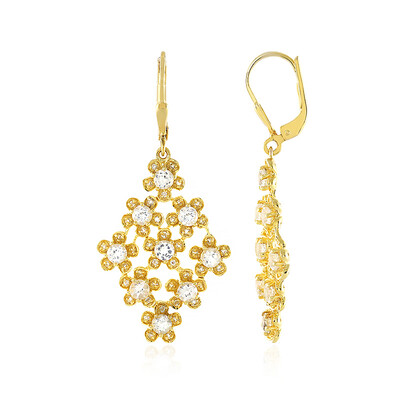 Orecchini in argento con Topazio Bianco