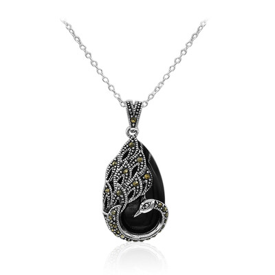 Collana in argento con Onice Nero