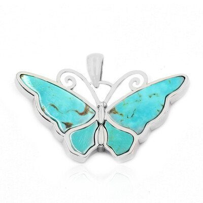 Ciondolo in argento con Turchese Tyrone (Anne Bever)