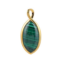Ciondolo in argento con Malachite