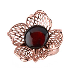 Anello in argento con Ambra Baltica color Ciliegia
